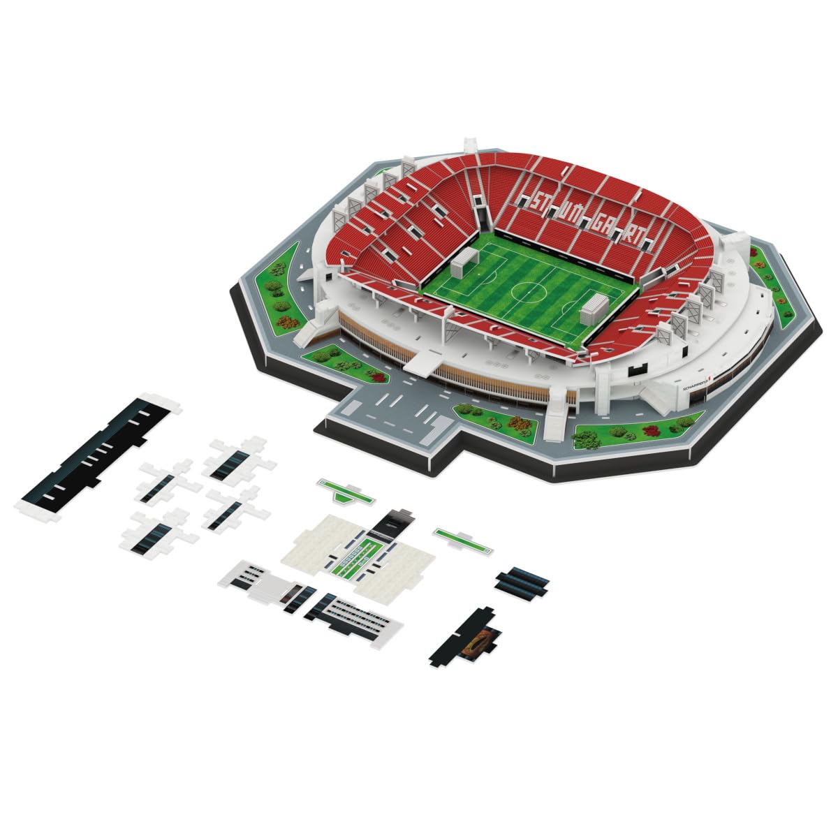 Pro-Lion 3D-Puzzle der MHP Arena Stuttgart – 87 Teile | Heimat des VfB Stuttgart | Deutsche Bundesliga