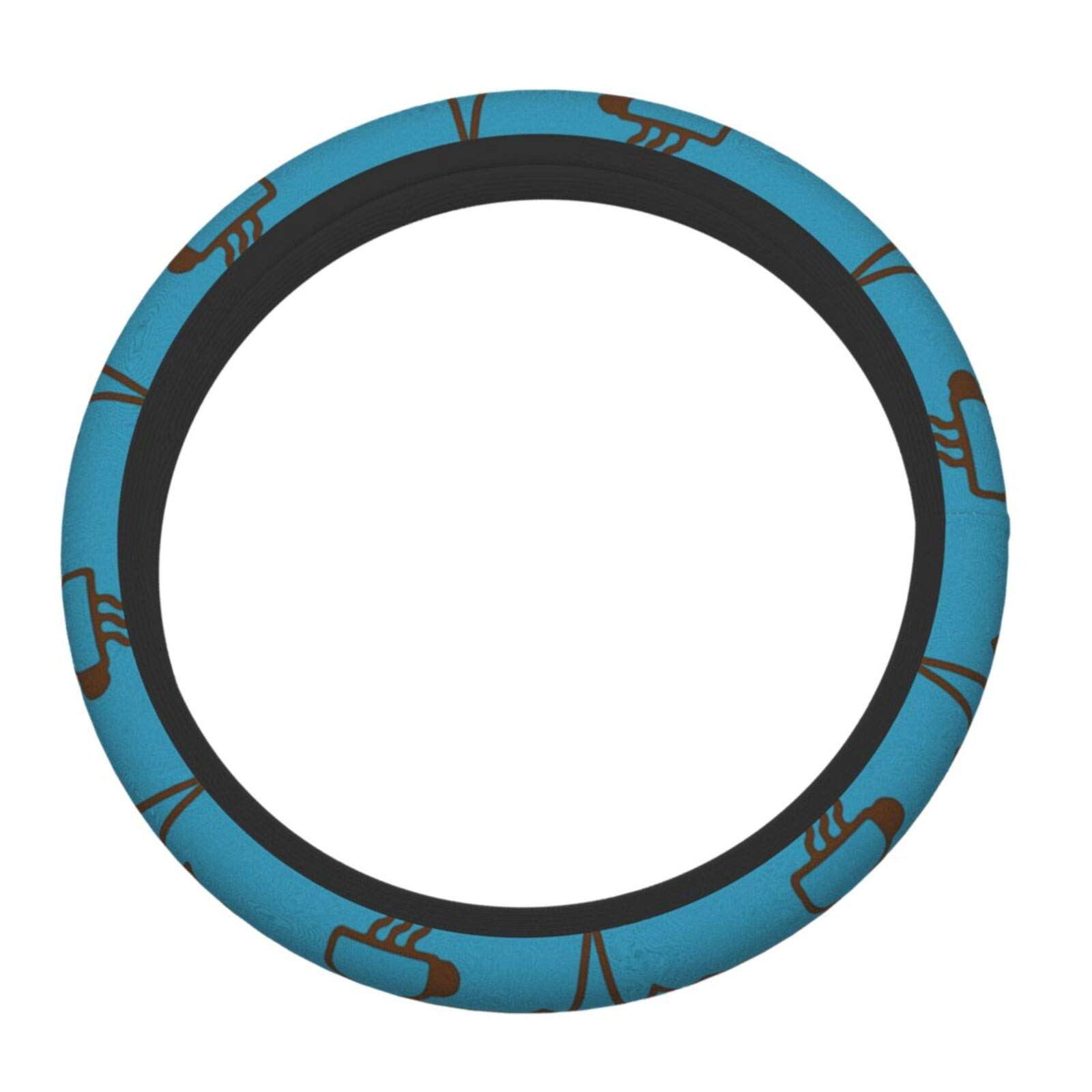 Amazon Heartbeat Of Coffee Life ハンドルカバー おしゃれ ステアリングカバー ステアリングホイールカバー 伸縮性 車用 ハンドルカバー カーアクセサリ グリップ感よし 高級感 軽 普通車 ハンドルカバー 車 バイク