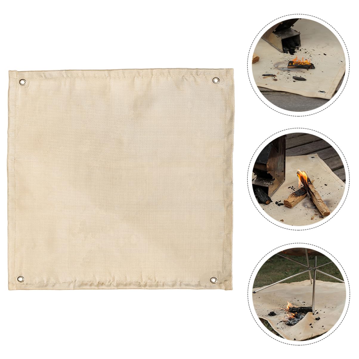 SUPVOX Outdoor Camping Fireproof Mat Fiberglass Fire Blanket Rv Picnic Rug Emergency Survival Gear