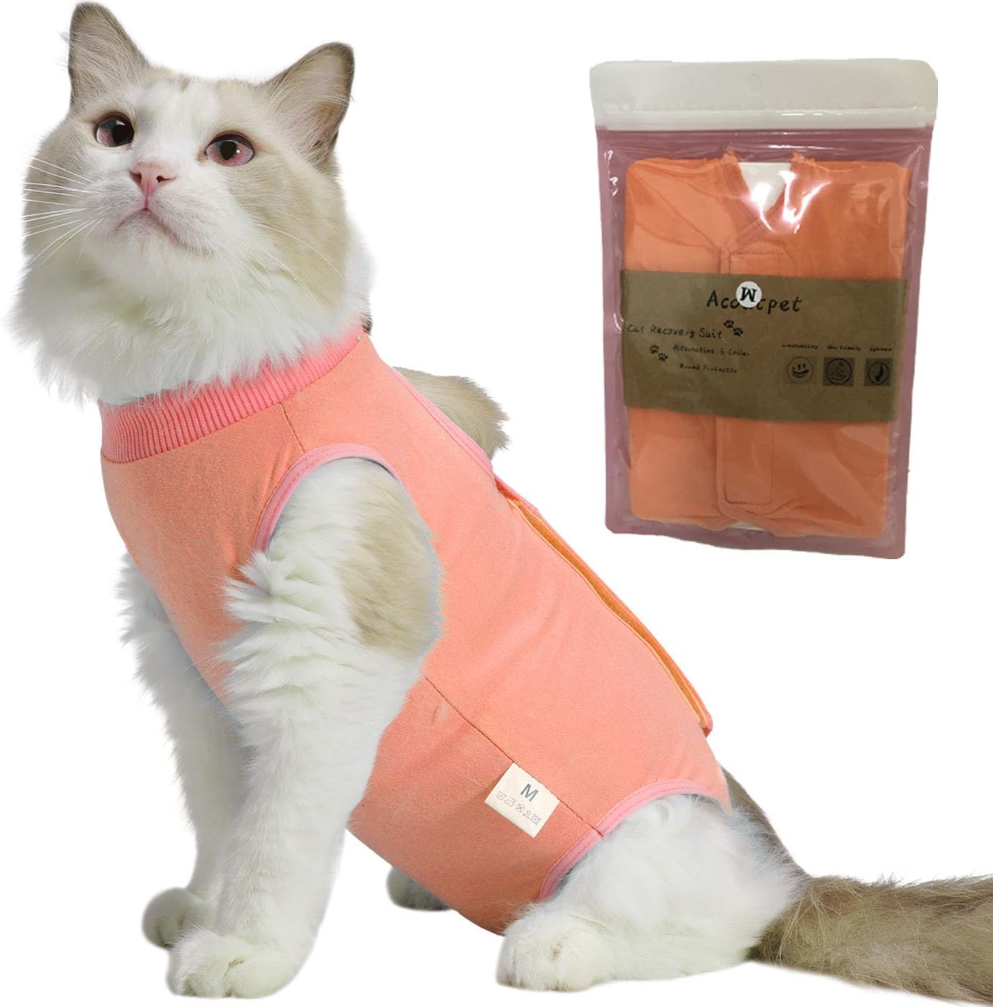 Acoutpet Cat Surgery Recovery Suit Female Kitten Cat
