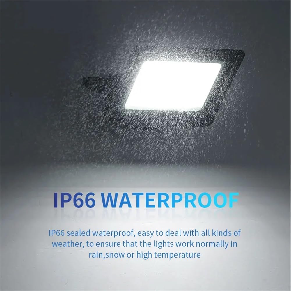 LED Floodlight PIR Motion Sensor AC110V 220V 100W 150W 200W 300W Outdoor Wall Light IP66 Waterproof Super Bright Fit For Garden(AC 110V(100-130V),NEUTRAL LIGHT_WITH SENSOR_30W)