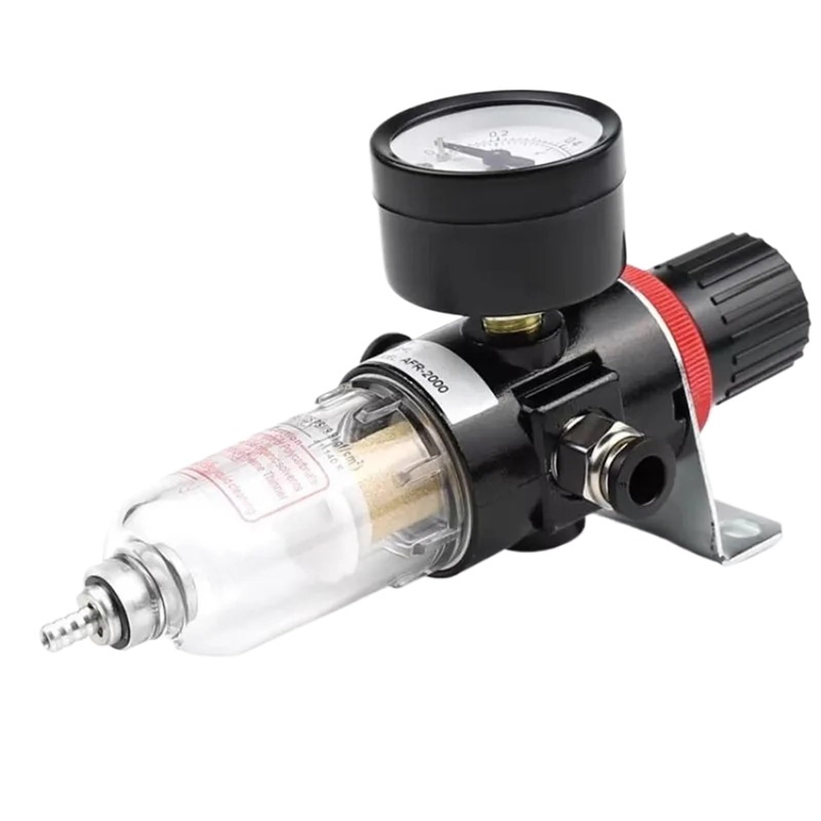 Jwvialel One Color Afr-2000 Pneumatic Treatment Unit Pressure Regulator Compressor Reducing Valve Oil Water Separation Afr2000 Gauge 1Pcs