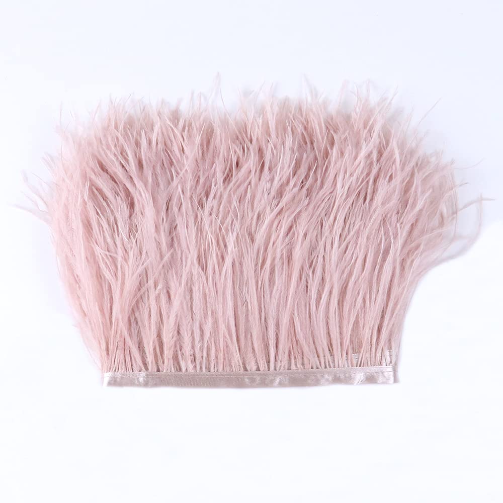 Struisvogelveren, stofstrip, veer-franjes, lint, struisvogelveren, franjes met satijnen lint voor dromenvanger, handwerk, kostuums, hoeden, knutselen, woondecoratie, Halloween, doe-het-zelf decoratie
