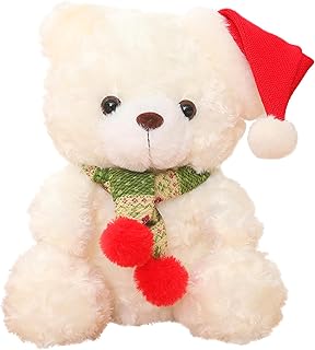 23cm Christmas Teddy Bear Dolls Plush Toy,9\" Cute White Chr