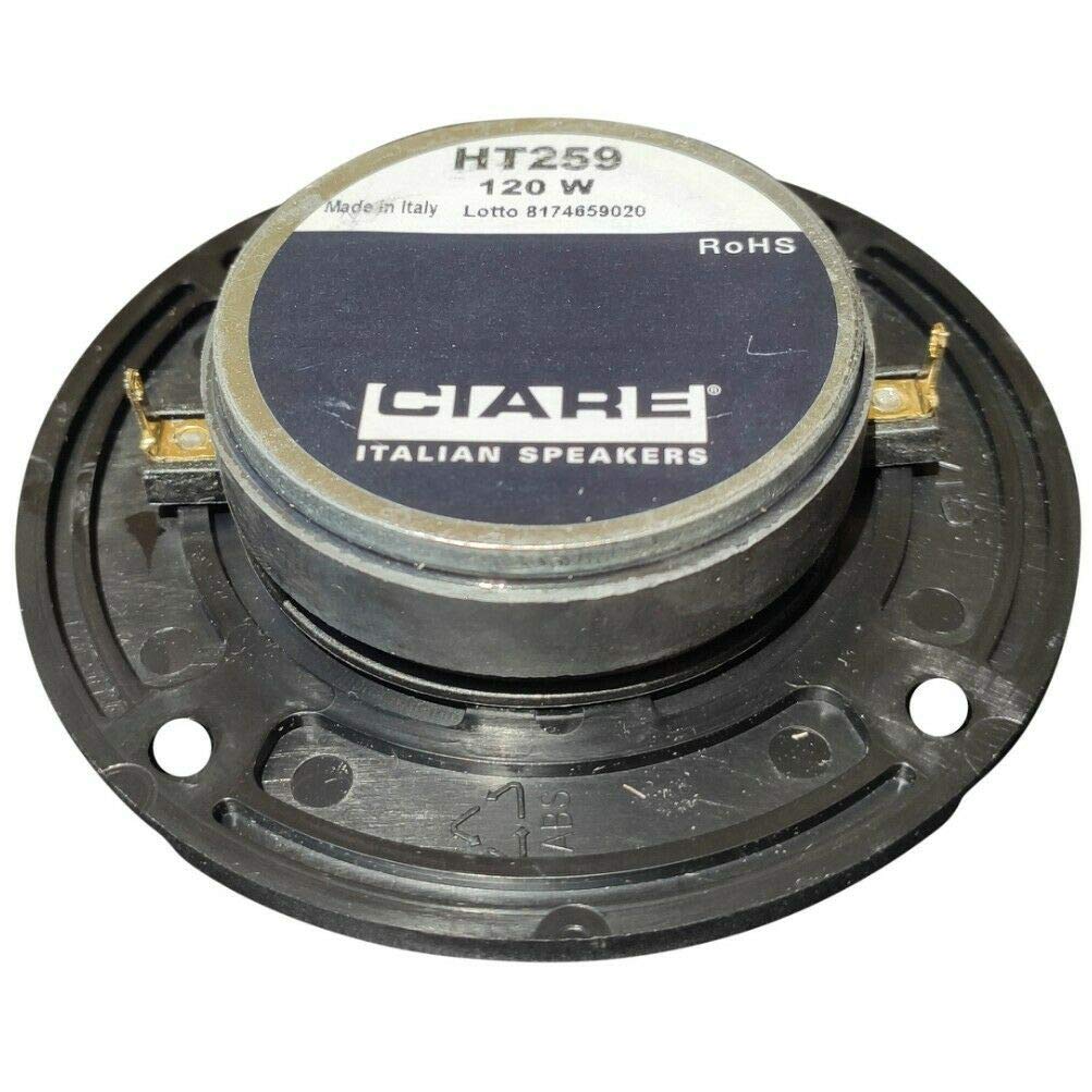 1 CIARE HT259 dome tweeter driver a cupola nero da 4" 10,00 cm 100 mm di diametro 60 watt rms 120 watt max impedenza 8 ohm 89 db spl casa, 1 pezzo