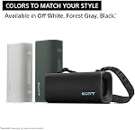 Sony ULT Field 3 Wireless Portable Bluetooth Speaker, IP67 Waterproof, Dustproof, Rustproof, and Shockproof with Enhanced Bass, 24 Hour Battery and Shoulder Strap (SRSULT30W), Off White