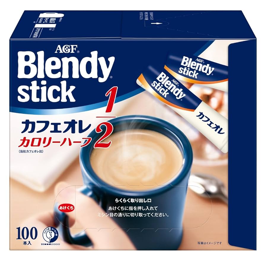 ブレンディ・スティック・カフェオレ カロリーハーフ 100本セット ① Amazon.co.jp: AGF ブレンディ スティック カフェオレ カロリー