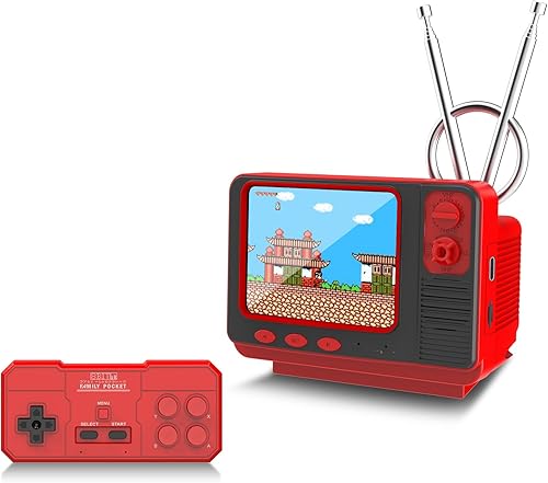 EASEGMER Consola de juegos portátil retro, 168 juegos clásicos, pantalla de 3.0 pulgadas, modo de 2 jugadores, proyección AV, diseño recargable y