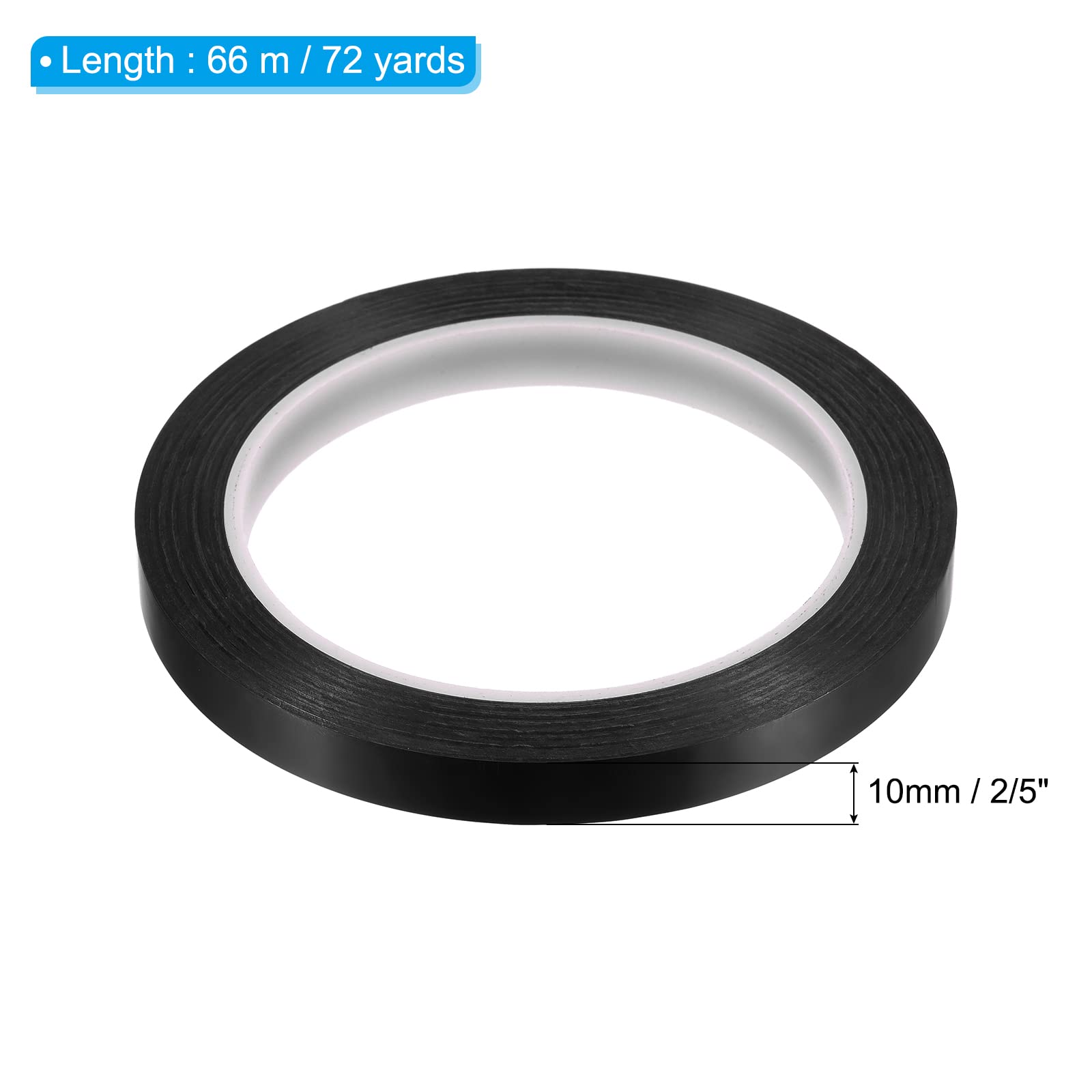 PATIKIL Whiteboard Tape 10mm X 66m, 3 Pack Thin Dry Erase Tape for Graphic Chart Marking DIY Art Black - Image 2