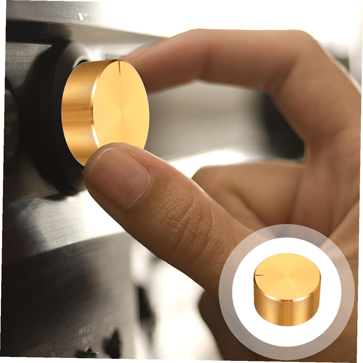 ibasenice 24pezzi Manopole Alluminio Per Potenziometri Chitarra e Basso Da Coperchio Per Controllo Volume Resistente e Pratico Per Musicisti Amatori e Professionisti