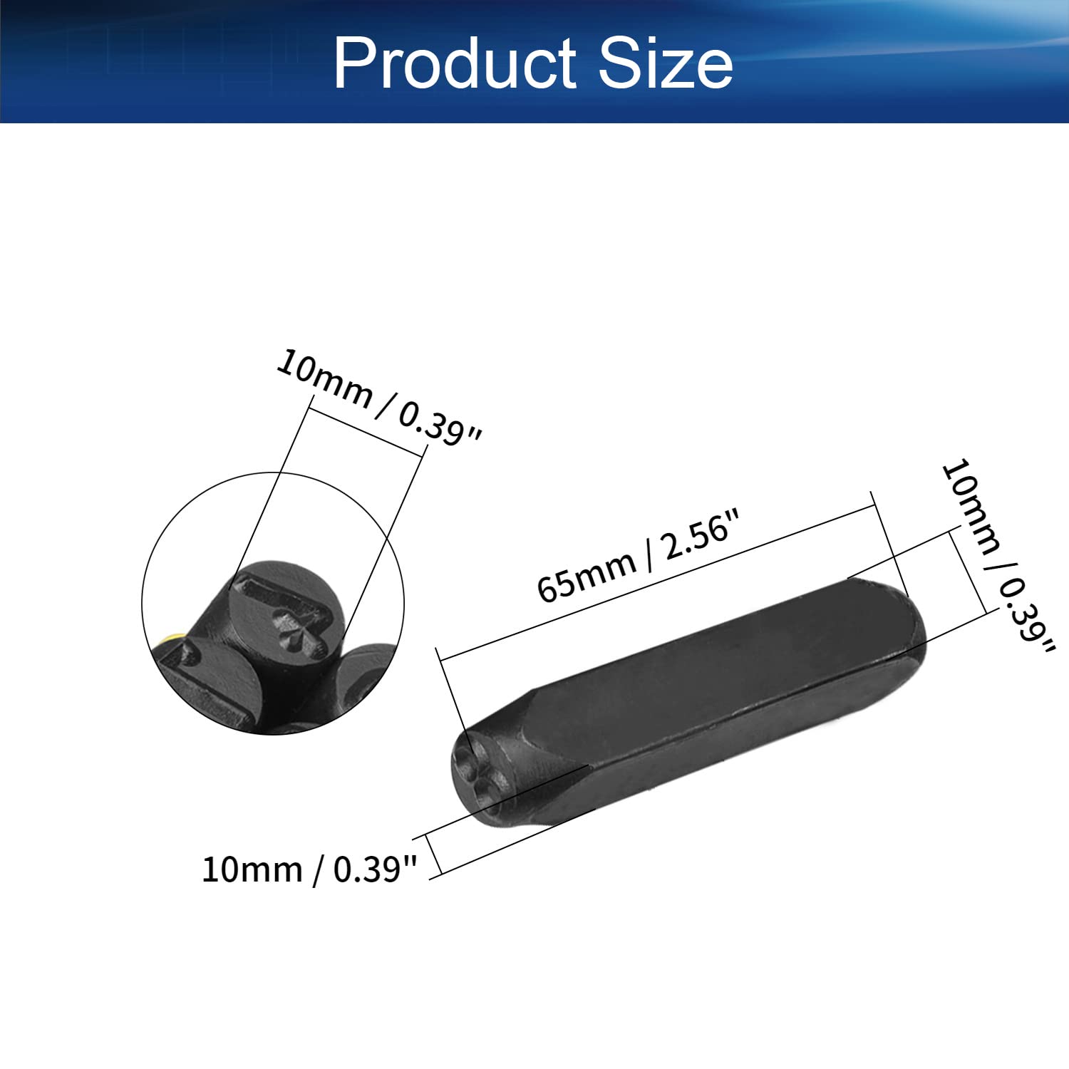 Auniwaig Number Stamp Set Numbers (0-8), 3/8