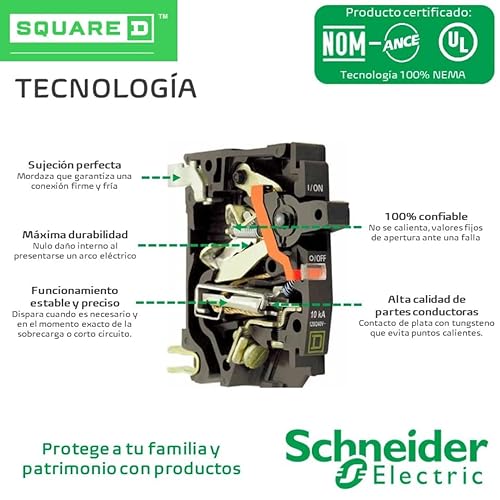 Miniatura 3 de Square D SQD QO330; CB 3P 240V 30A, negro