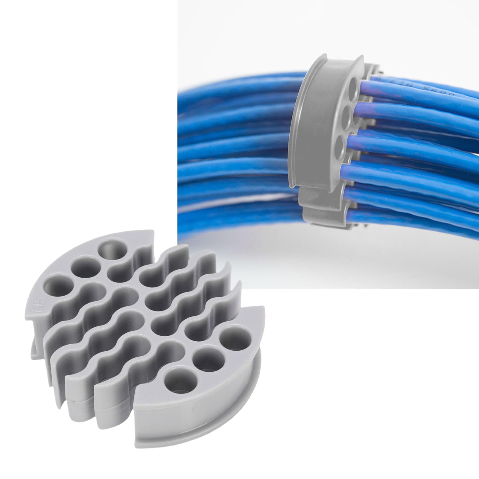 Wire Comb, 30 Holes Cable Management Organizer Tool with 0.28in Hole Diameter for CAT 5 CAT 5E CAT 6 and Shielded Wires