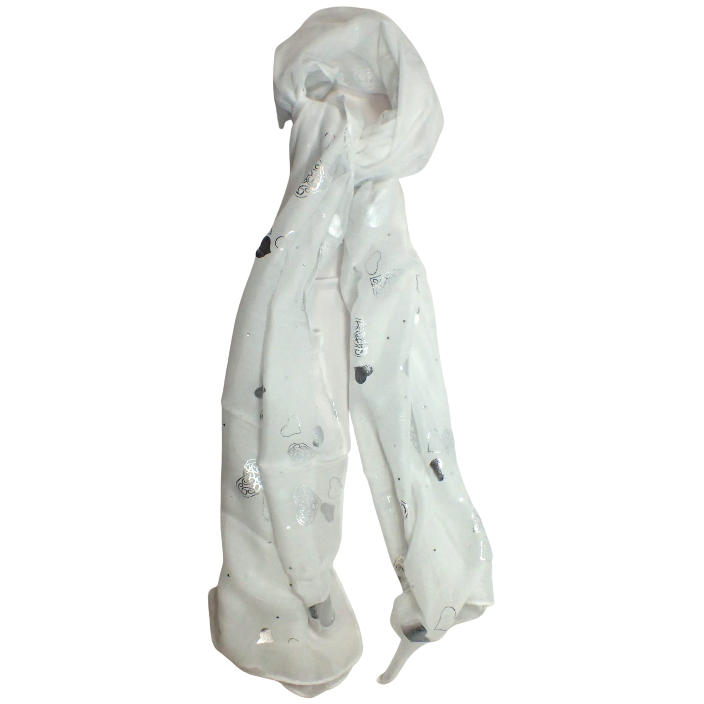 Topkids Accessories Women's White Scarfs For And Men, Scarf, Scarves For Uk, Scarf, Valentine's Day Scarf, Clothes For Winter Scarf For Scarfs For (White)