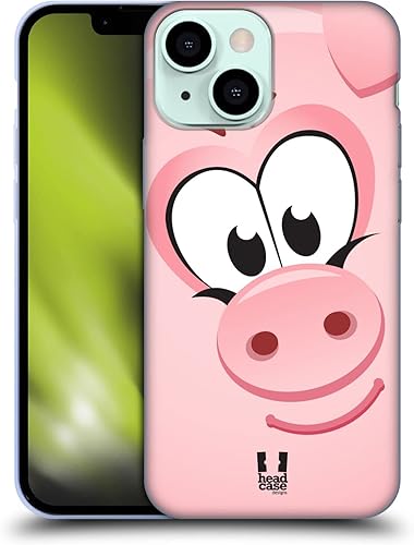 Head Case Designs Pig Square Face Animals Soft Gel Case Compatible with Apple iPhone 13 Mini