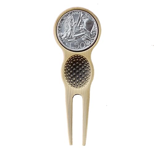 1988 Vatican 50 Lire John Paul II BU Uncirculated Coin Golf Ball Marker Divot Tool - Creation of Eve From Adam's Rib