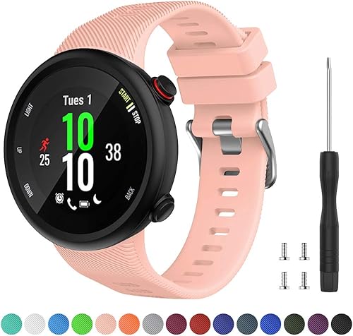 Miniatura 2 de Watbro Compatible con Garmin Forerunner 45, correa de repuesto deportiva de silicona suave, pulsera de fitness para Garmin Forerunner 45 Smartwatch
