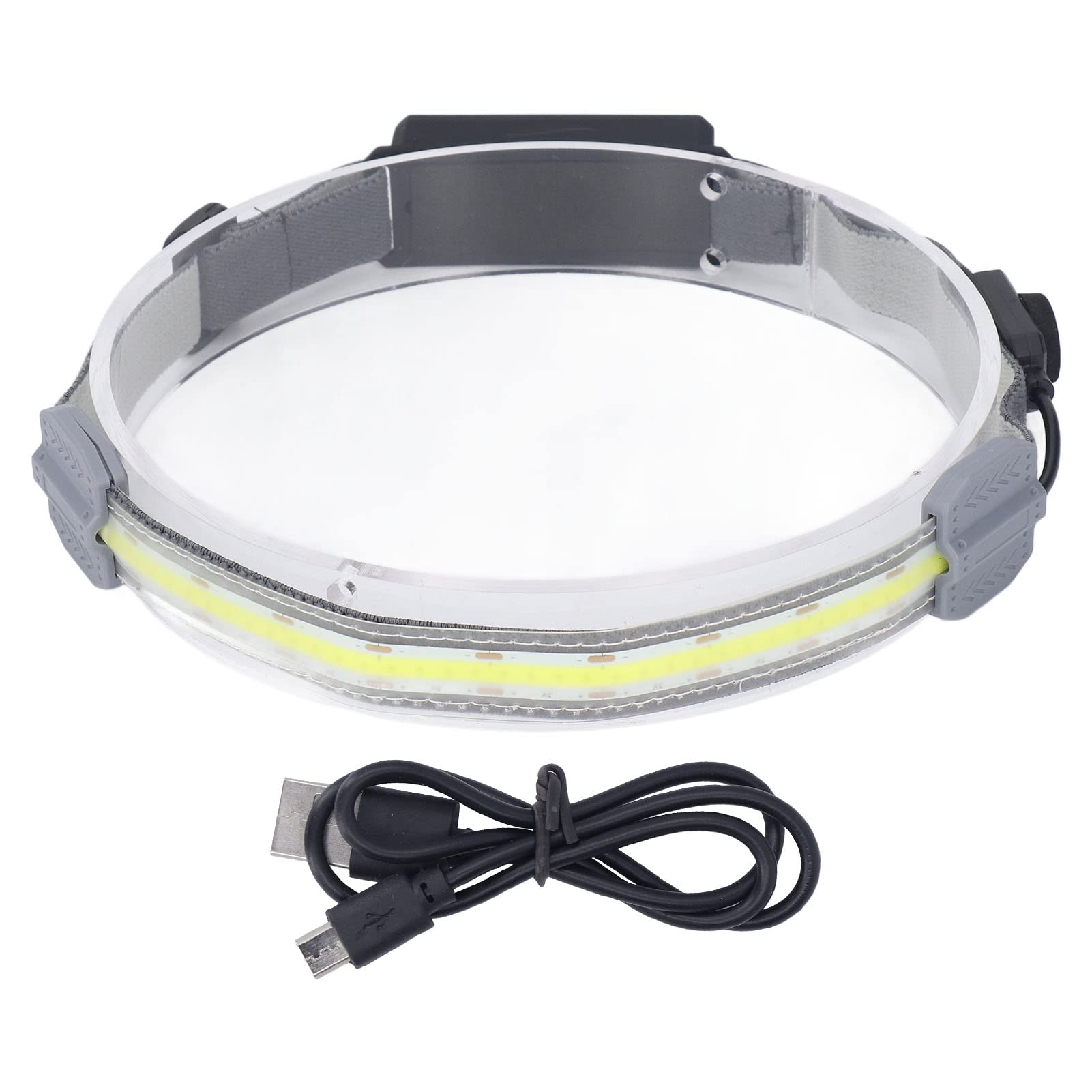 Linterna frontal recargable de 1000 lm, carga USB, linterna frontal LED para pesca, senderismo, camping, ligera, correa ajustable, brillante, portátil, larga duración de la batería