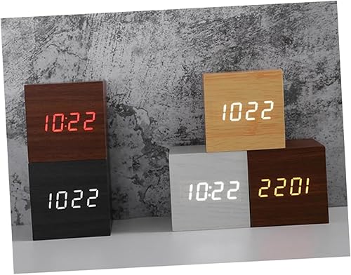 Miniatura 3 de Holibanna Linternas decorativas Buda Premium Material Reloj despertador digital Reloj digital Reloj de madera Reloj de madera Reloj despertador