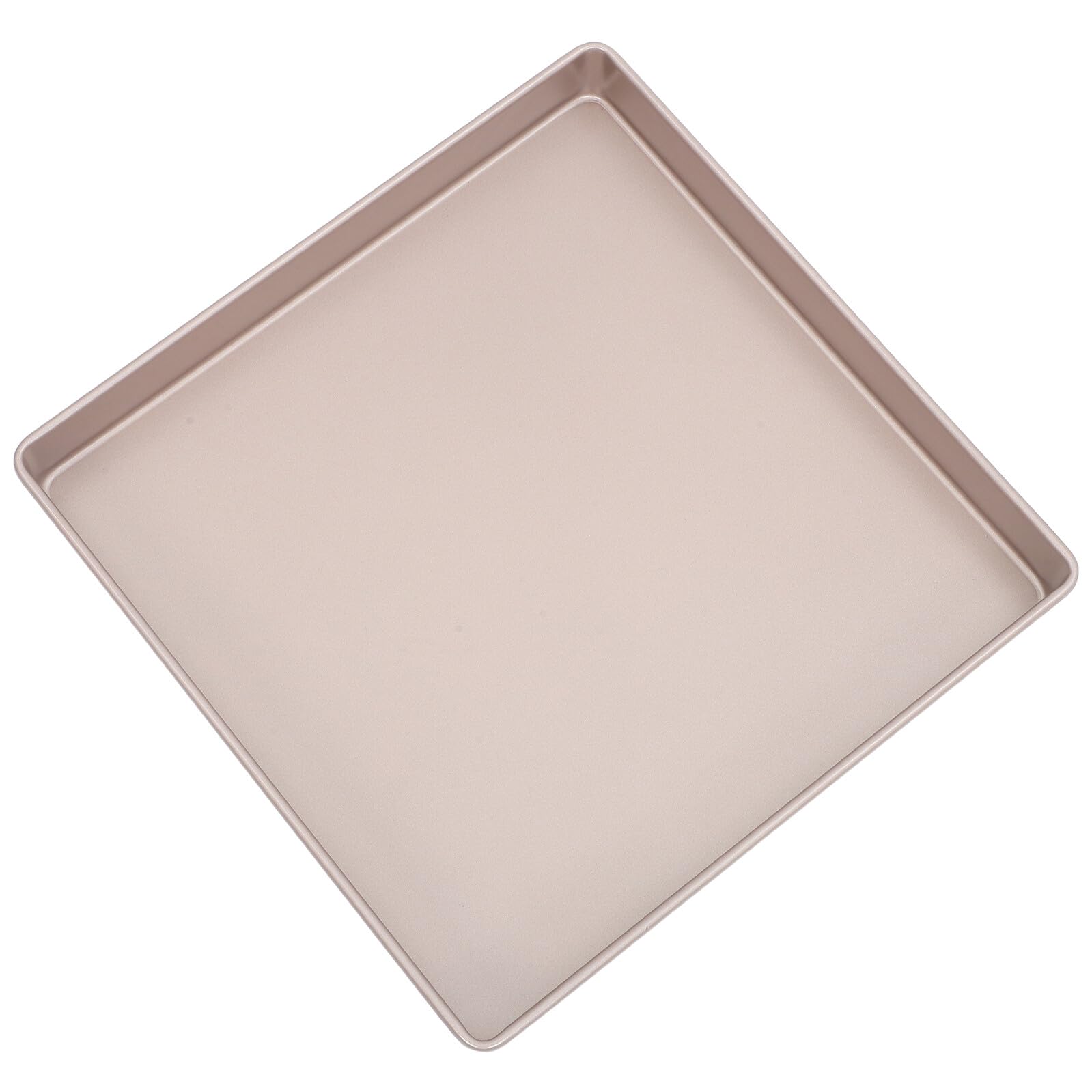 Molde Cuadrado para Hornear Pasteles 28X28 CM Acero al Carbono Dorado Antiadherente Resistente al Calor Bandeja para Repostería y Cocina Profesional