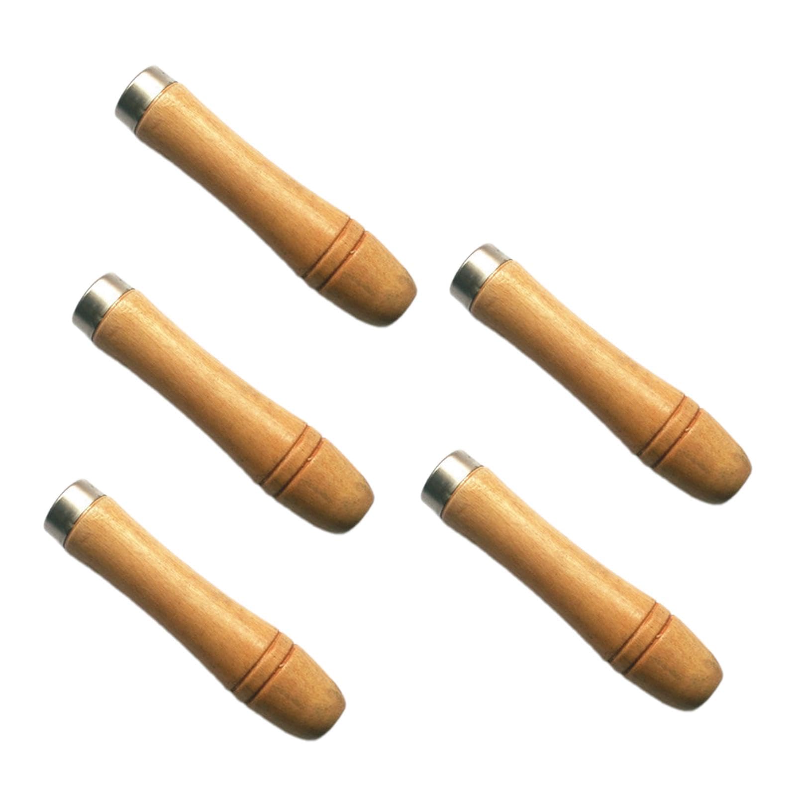 MERISHOPP 5 Pieces Wooden File Handle Screw on Craft Strong DIY Hand Tools Replacement Small-image-30