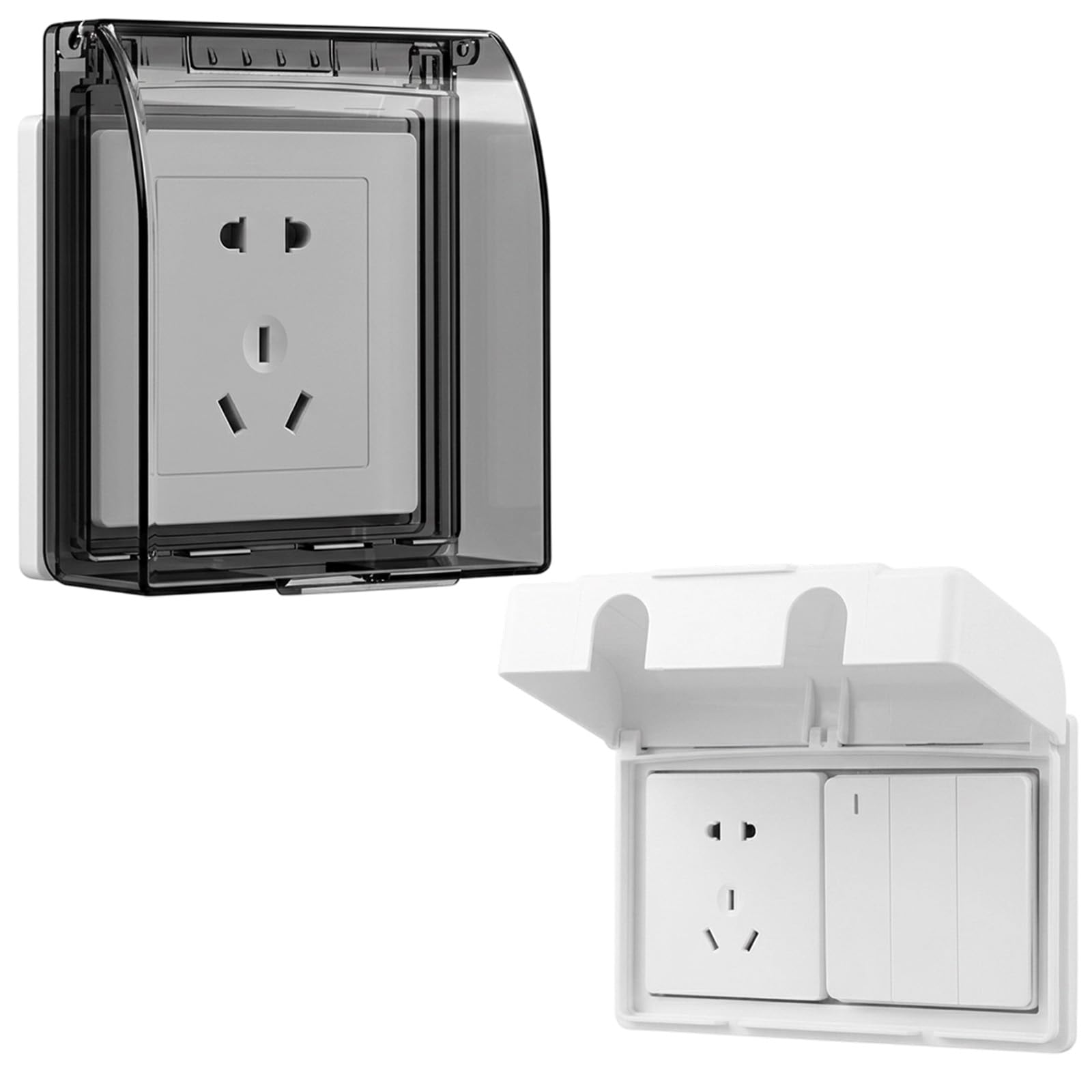 Plug Socket Covers UK, Socket Covers for Home Electrical Safety, Double Socket Cover for Wall Installation, Plug Covers for Sockets UK, Child Safety Plug Socket Covers, 18.8 cm by 11.5 cm by 4.5 cm Di
