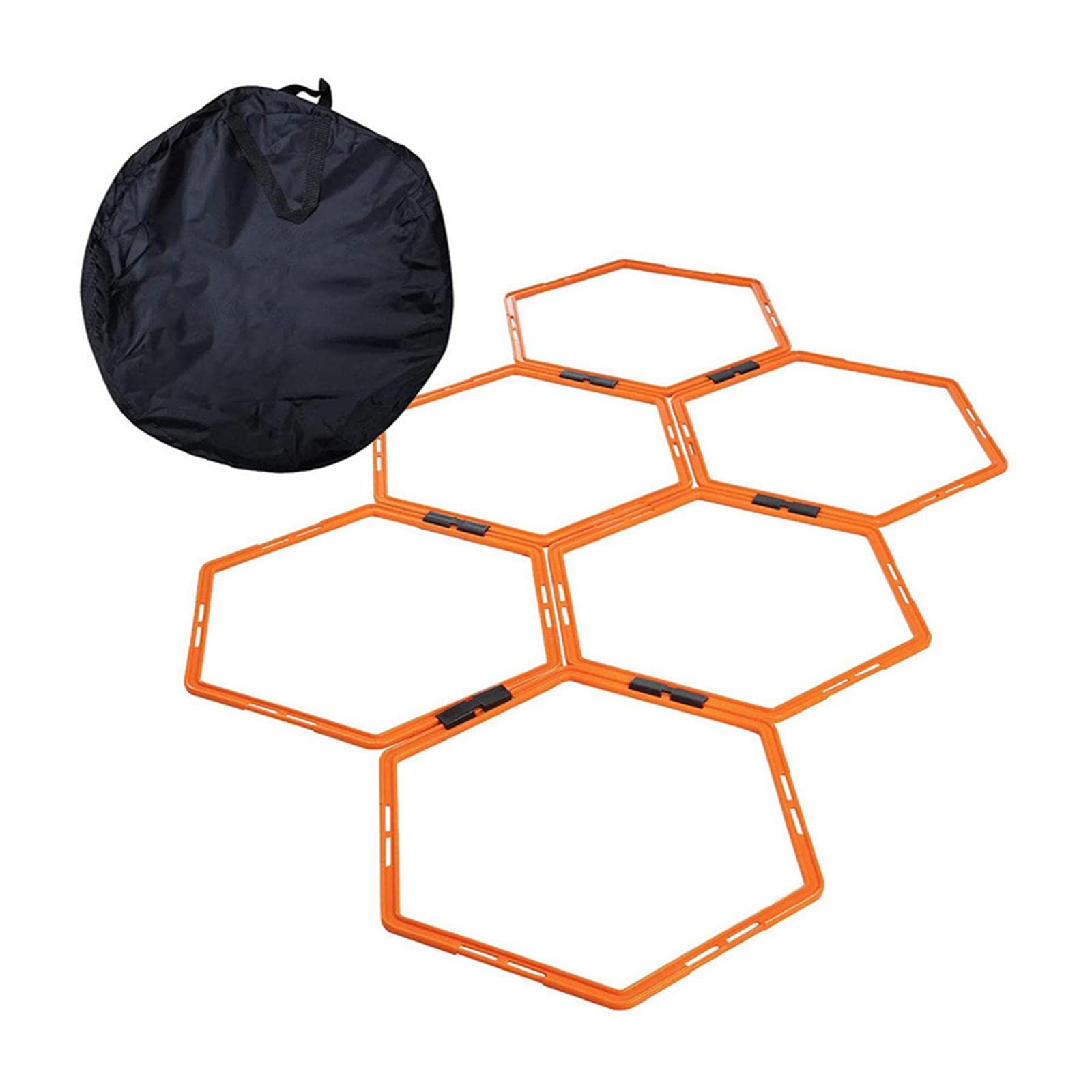 Anillas Hexagonales Multifunción para Entrenamiento de, Escalera de Velocidad Y para Ejercicio Deportivo.
