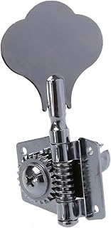 Kcopo Guitar Tuning Pegs Vintage Open Gear Bass Tuners Machine Head Musical Instrument Tuning Keys Pegs Tuner for Electric Bass Chrome