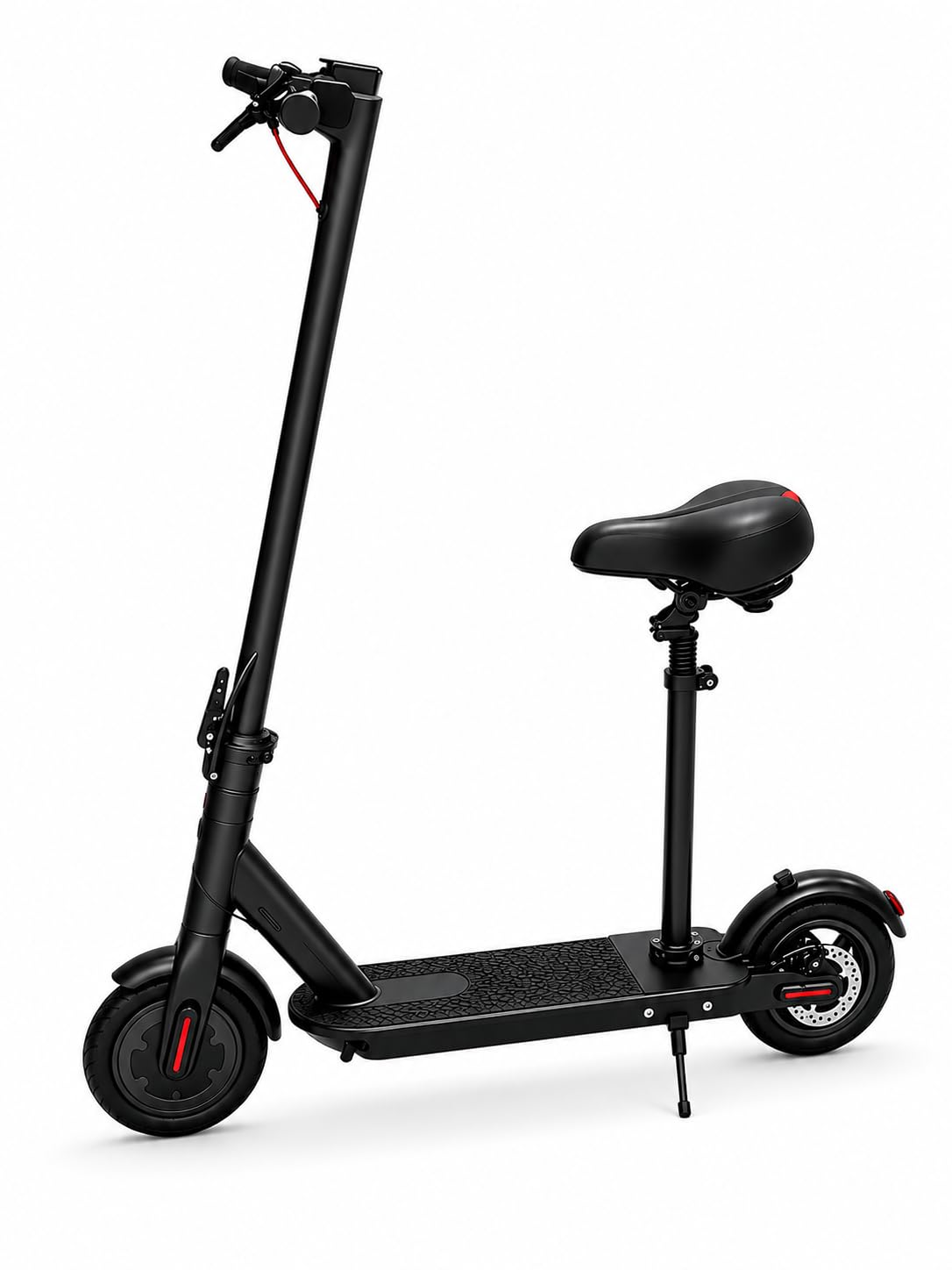 Trottinette Electrique Ado 350W avec Siège, 25km/h, Autonomie 15km, Pliable | Siège amovible inclus • 3 vitesses (10/20/25km/h)• Double frein E-ABS+disque • Pneu Gonflable• Charge 100kg • Pliable 2s• LED