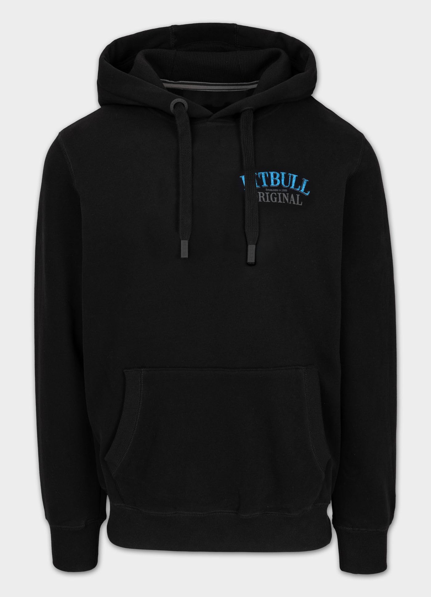 PITBULL Męska bluza z kapturem Midnight męska bluza z kapturem, regularny krój, z dużym nadrukiem na plecach, oryginalne logo, ciężki szczotkowany polar 400 GSM, streetwear, wygodna bluza z kapturem