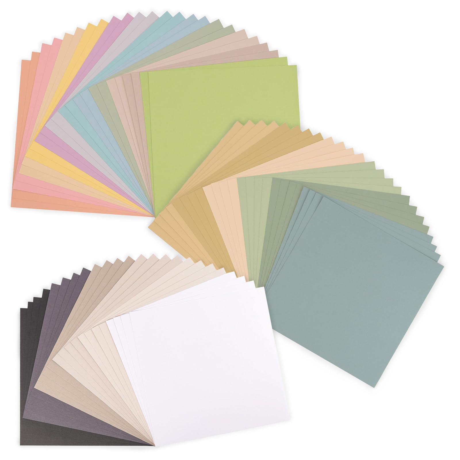 Florence Papier Cartonné 72 Feuilles de 30,5 x 30,5 cm en 24 Couleurs – Grand Lot de Papier Scrapbooking pour Loisirs Créatifs, Faire-Part de Mariage, Dessin et Découpes