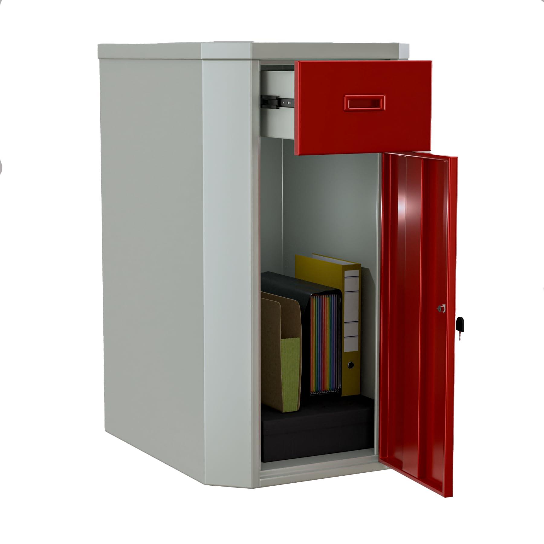 RIGID Steel Cabinet with Single Drawer and Key Lock | Industrial for Office, Home