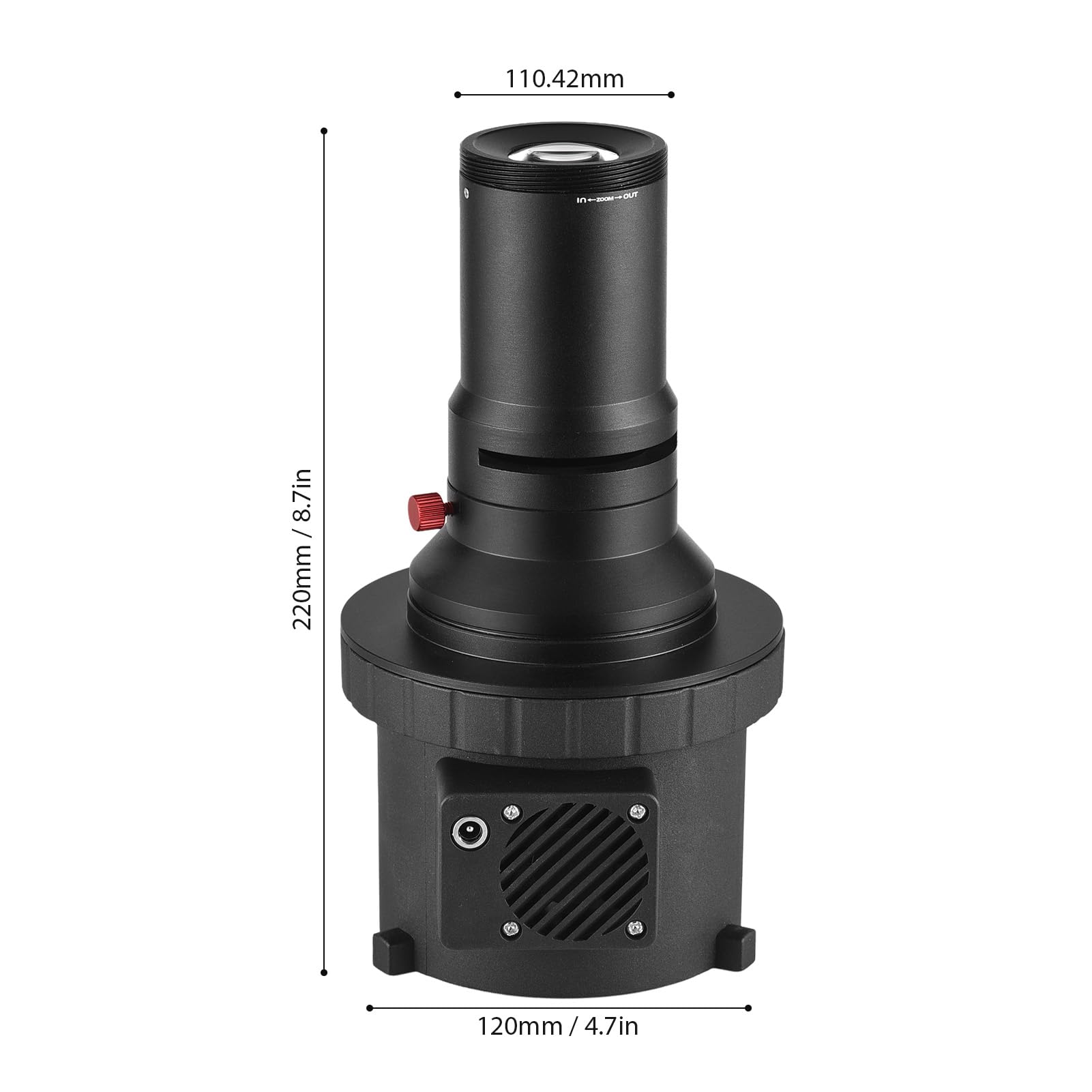 Andoer Snoot cónico óptico con soporte Bowens para fotografía, flash de proyector, snoot de modelado, accesorios de iluminación con 5 filtros de color, 10 tarjetas gráficas