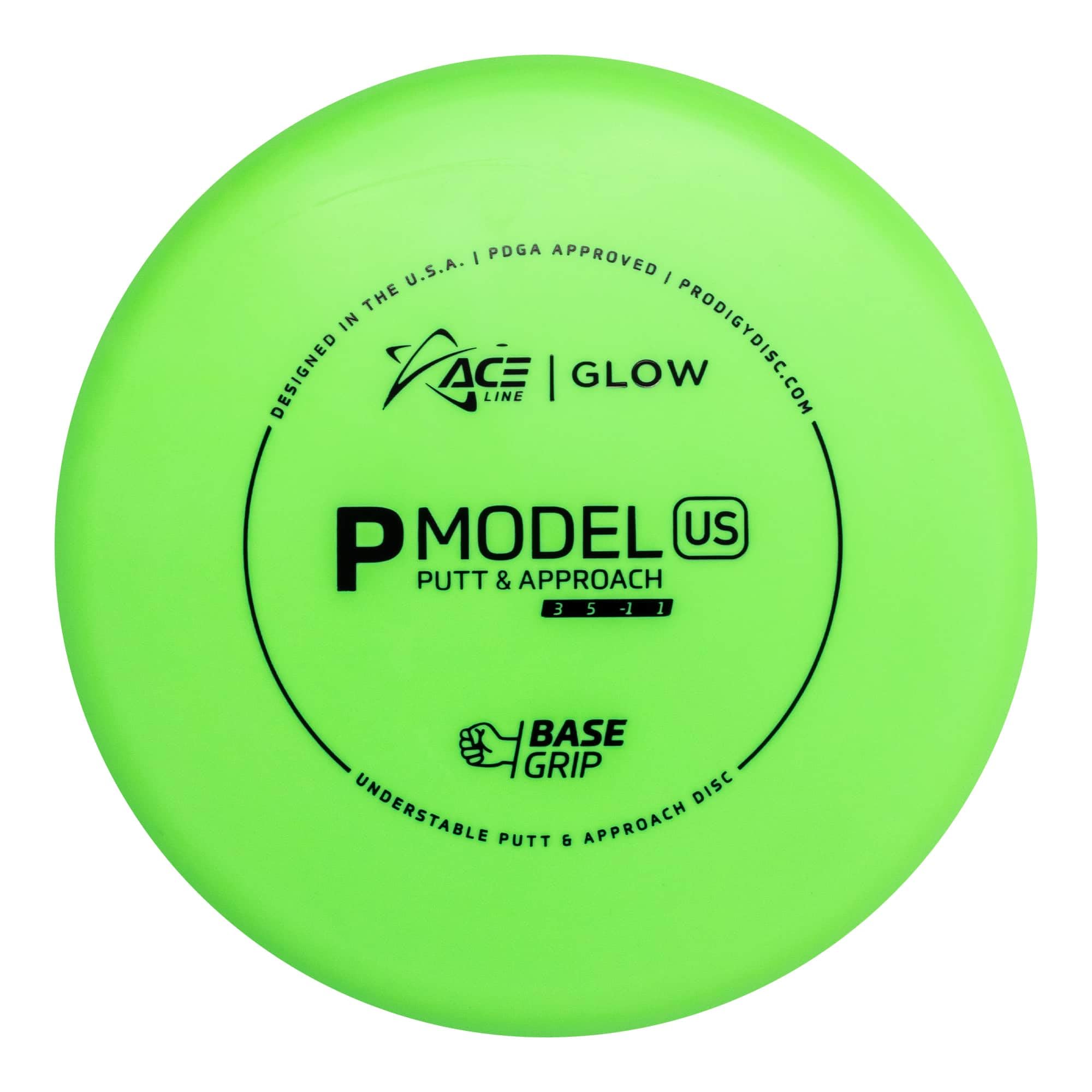 Prodigy Discs Ace Line Glow Base Grip P Modelo US Putter Golf Disc