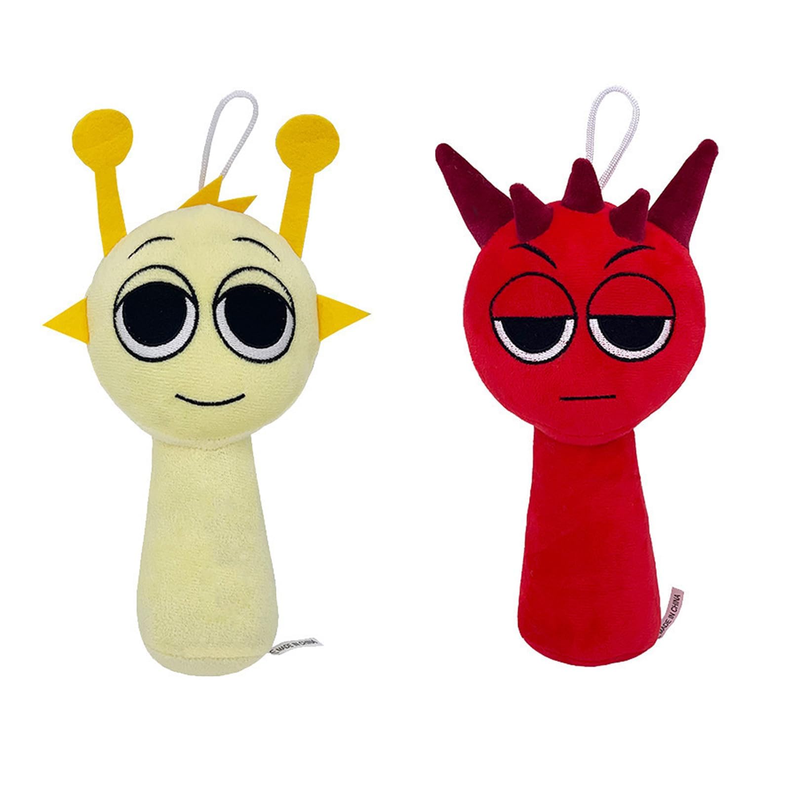 ZPSCXQ Sprunki Plushies, 2 Pack, 10" Soft Toys, Cute Game Character, Yellow Tentacles