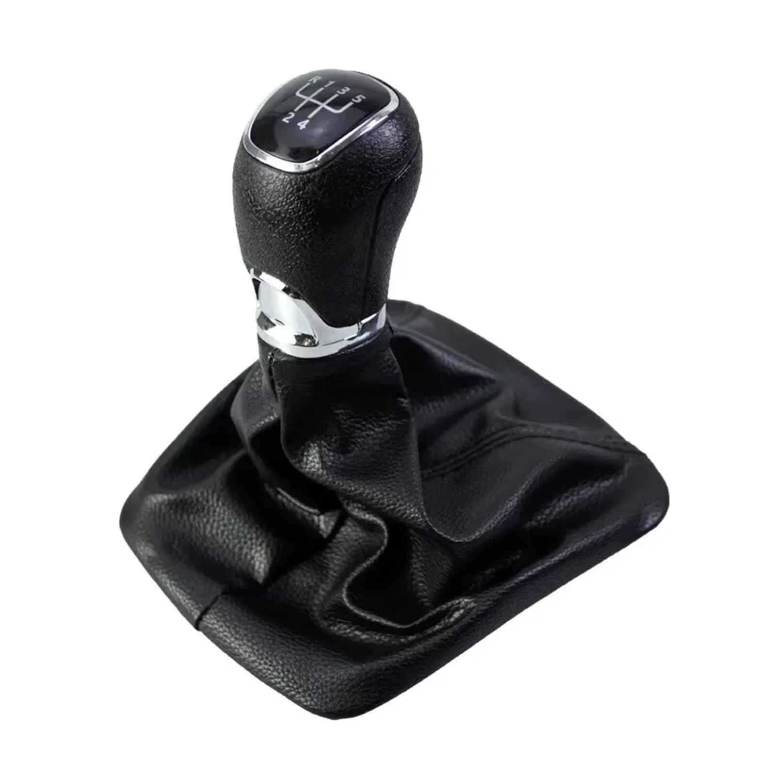 EFDDTBHE Compatible with Skoda for Octavia 2 A5 A6 2004 2005 2006 2007 2008 2009 2010 2011 2012 5/6 Speed Manual Gear Shift Knob with PU Gaiter Boot Cover Shifter Handle(5Speed)