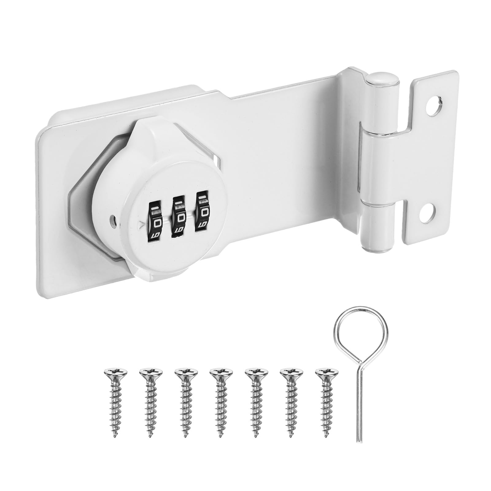 M METERXITY Keyless Combination Lock, 3.5" Zinc Alloy Mechanical Password Twist Knob Hasp Locks Latch