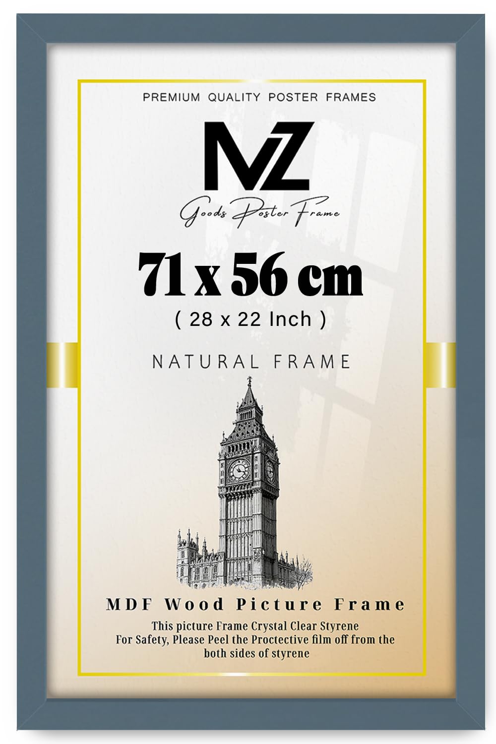 Mz Goods Dark Grey | (71 X 56 Cm) Wall Art,Print, Retro 710 X 560 Mm Decor For Home & Office, Perfect For Bedroom & Living Room Décor 28X22 Inch [ ]
