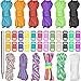 Hund und günstig Kaufen-Inntek 12 Stück 10 Fuß Paracord Schnur 550 Paracord Seile, Paracord Armband Paracord Bänder Set mit 24 Paracord Steckverschluss für DIY Armbänder, Schlüsselanhänger,Hundeleinen, Leinen, Zeltseil