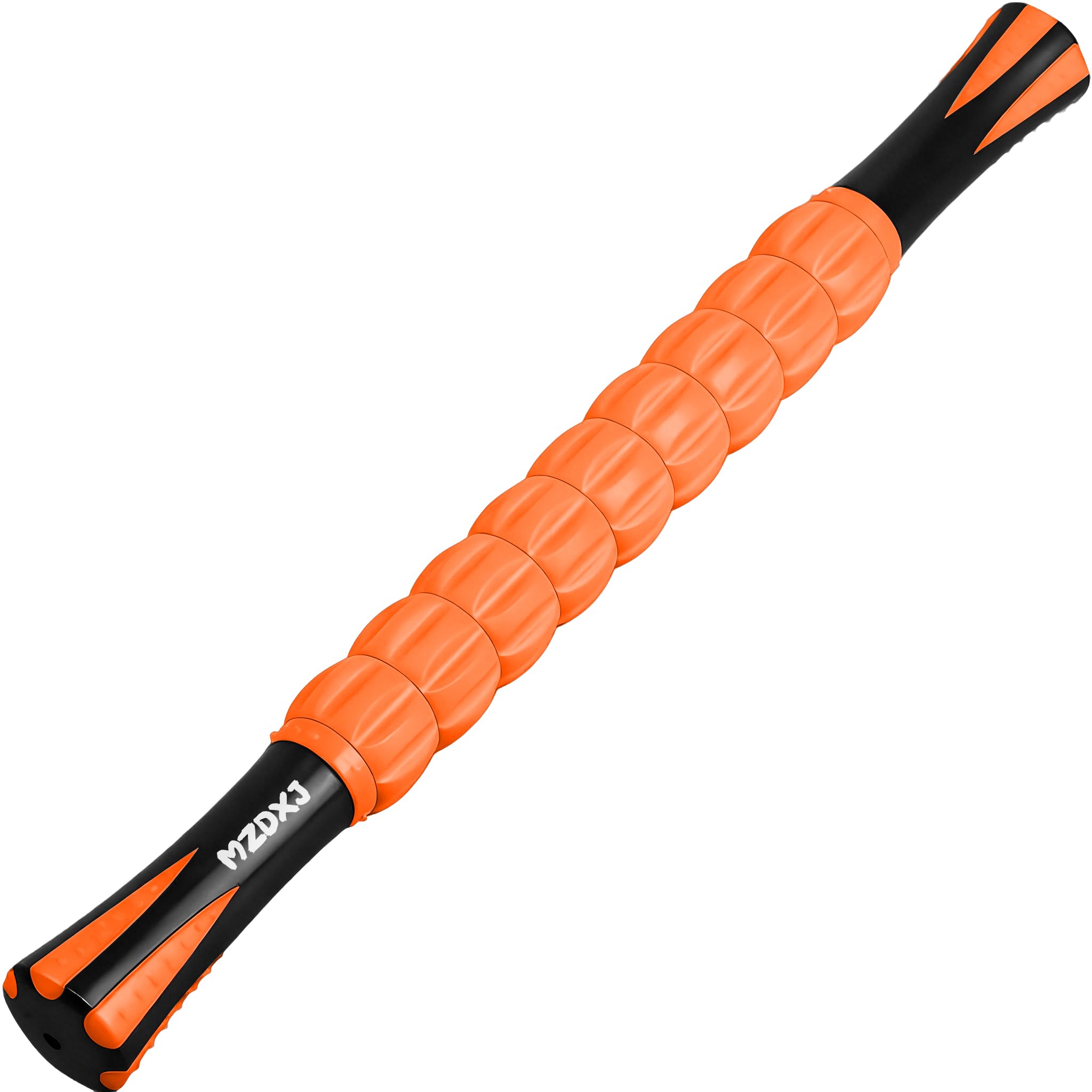 Muscle Roller &amp; Massage Roller Stick for Athletes - Lymphatic Drainage Support, Relieves Muscle Soreness, Cramping &amp; Tightness - Targets Legs, Arms, Back &amp; Calves （Orange Wheel）