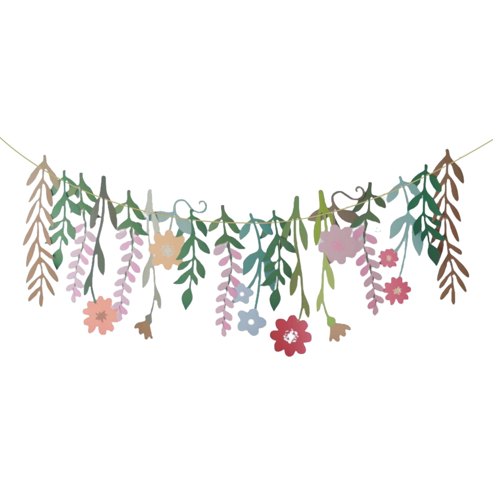 Paper Flower Spring Decorations Party Wall Display Window Children's Room Hanging Garden Wedding Festival Celebration Fresh Double-Sided Waterproof Banner(2 packs)