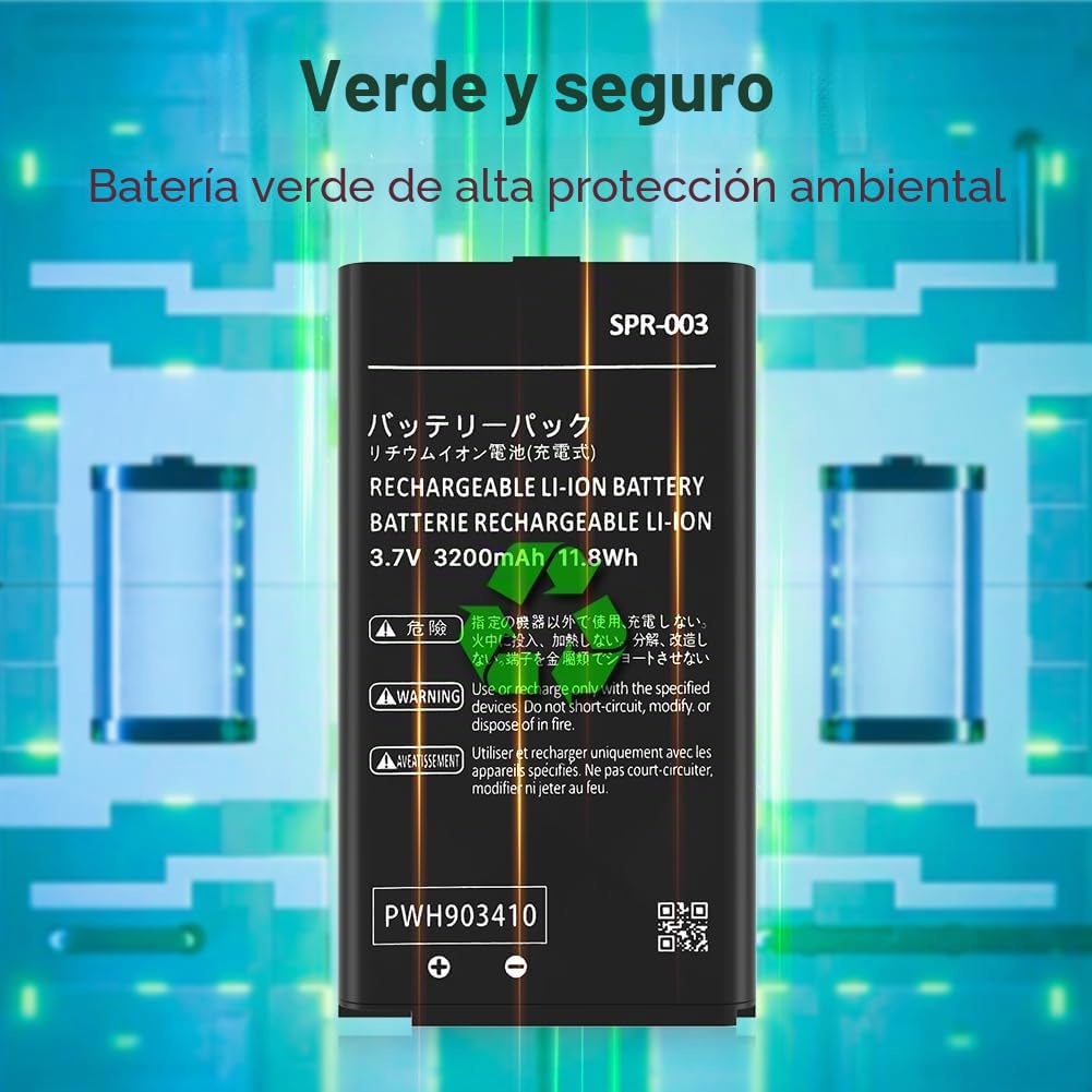 SPR-003 - Batería de repuesto para Nintendo 3DS XL 3DS LL SPR-003 SPR-003 y New 3DS XL RED-001 (2024)