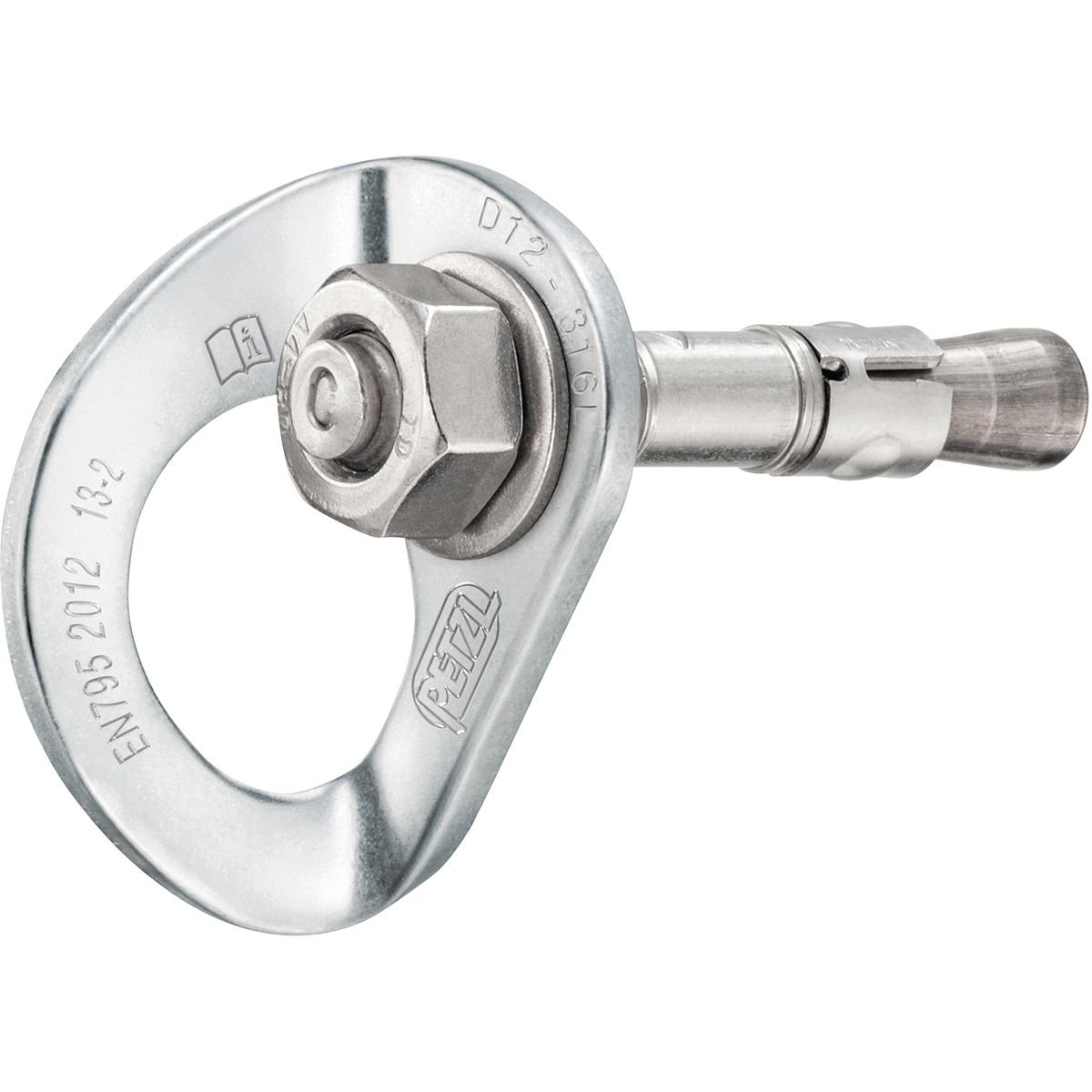 PETZL Coeur Bolt - Ganchos para taladro, acero inoxidable, 1 unidad