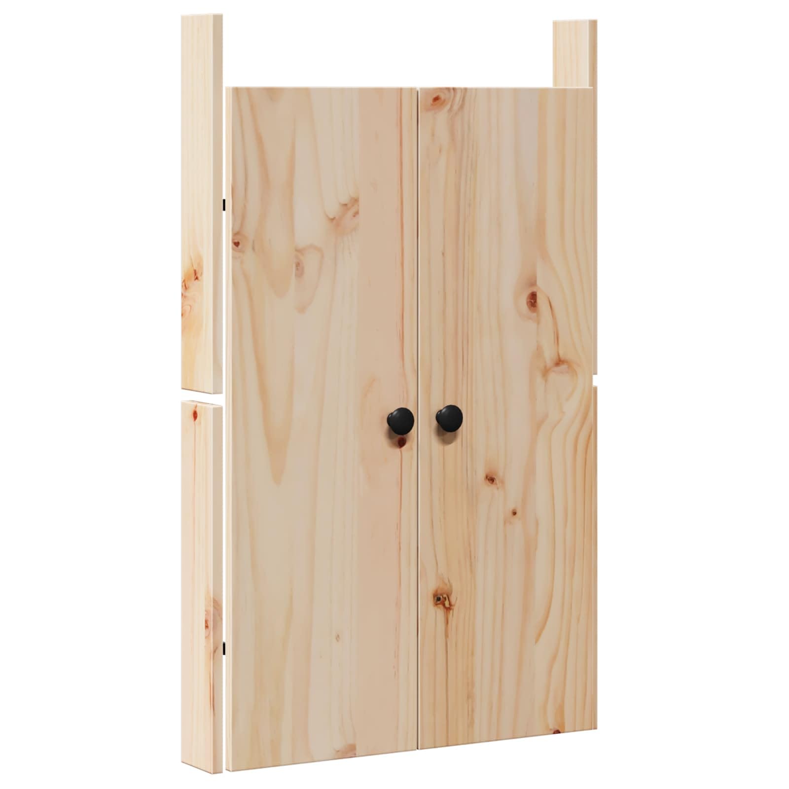 vidaXL Puerta de Cocina MEPPEL 2 pcs Crema 50 x 9 x 82 cm, Puerta de Cocina Moderna, de Pino Rectangular, Duradera, Suave al Tacto, fácil de armar, Ideal para Interiores