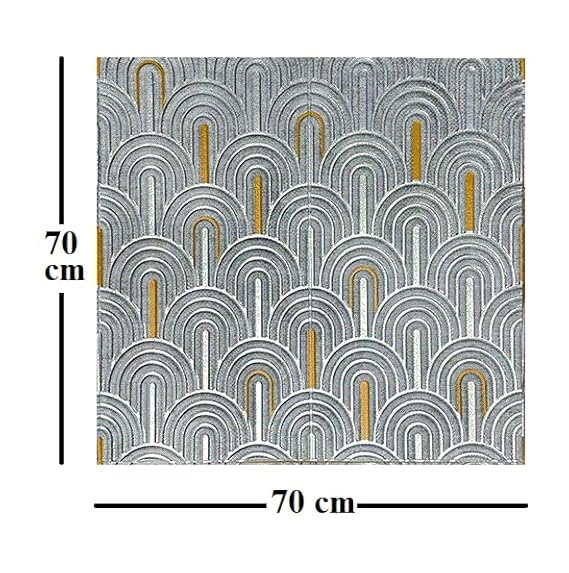 Image of CVD 3D PE Foam Self-Adhesive Wall Stickers | Silver Grey Wallpaper for Home, Hotel, Living Room, Bedroom & Cafe | DIY Decorative Panel (70 x 70 cm, Approx. 5.8 Sq. Feet, 1 Piece)