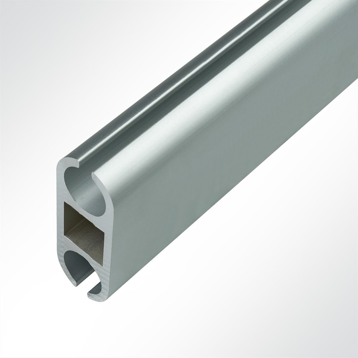 Doppelkederschiene Doppelkederleiste Doppelkederprofil 22x59mm eloxiert 3m Grau Ø16mm für Keder 6-15mm