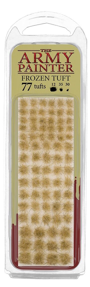 The Army Painter Tufts - Battlefield Tufts: Frozen Tuft, 77 Pcs, 3 Sizes -Terrain Model Kit for Miniature Bases & Model Grass Tufts -Diorama Supplies & Diorama Grass for Mini Basing & Gaming Scenery