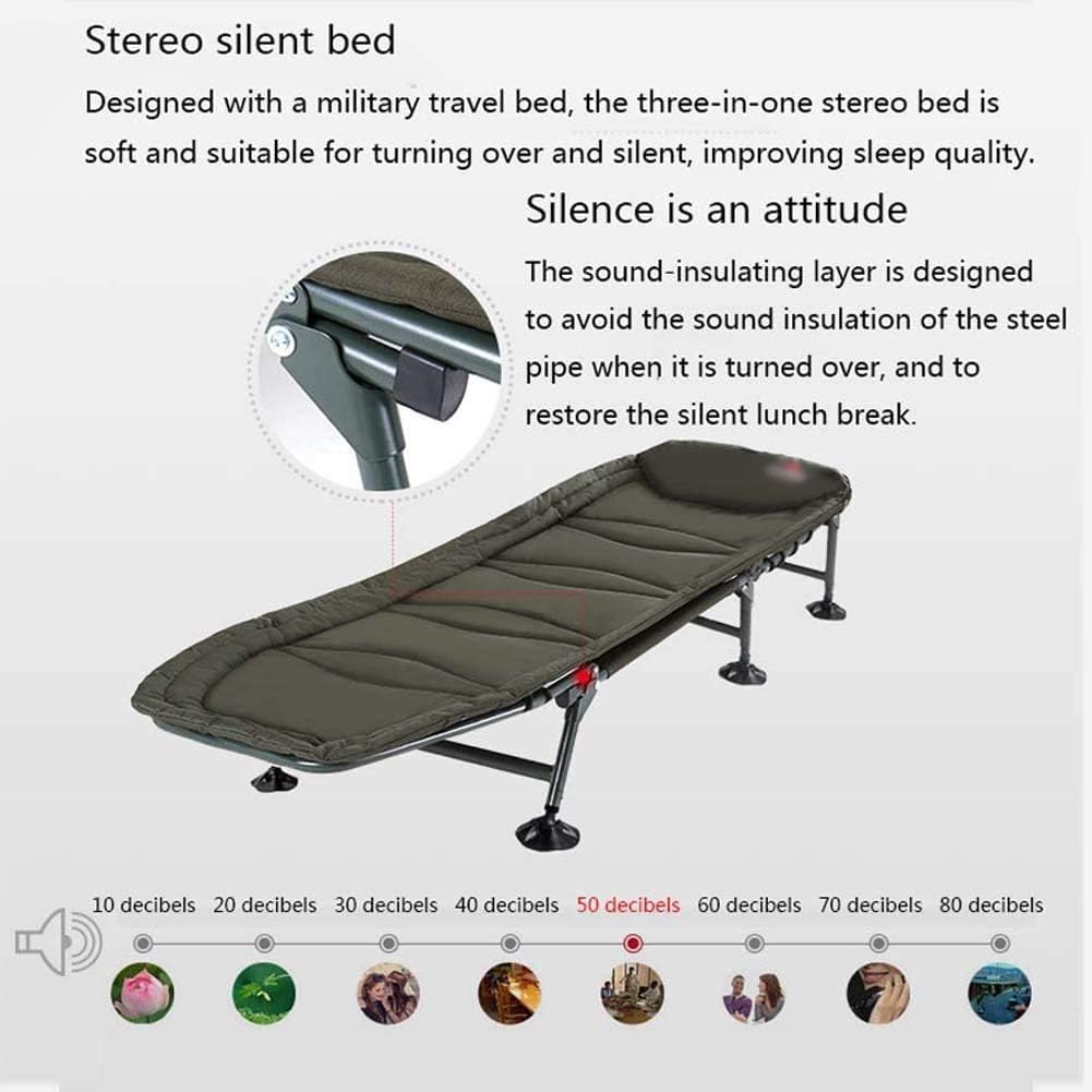 Adjustable Camping Camp Cot Folding Steel e Portable Guest Bed Folding Bed Single Office Nap Bed for Adult/Kid (A)