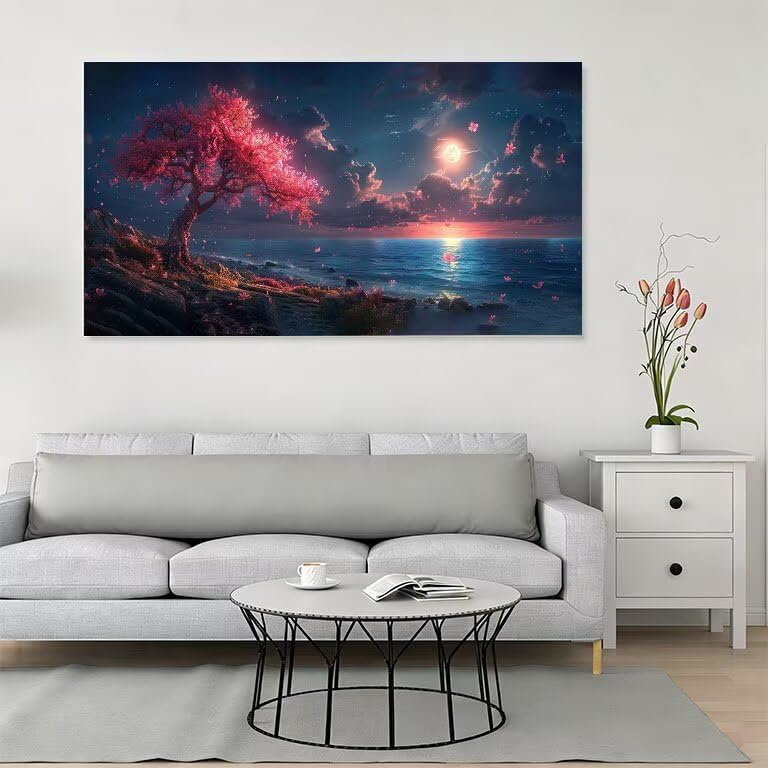 Kit complet broderie diamant deco murale salon grand format 80x160cm - 4