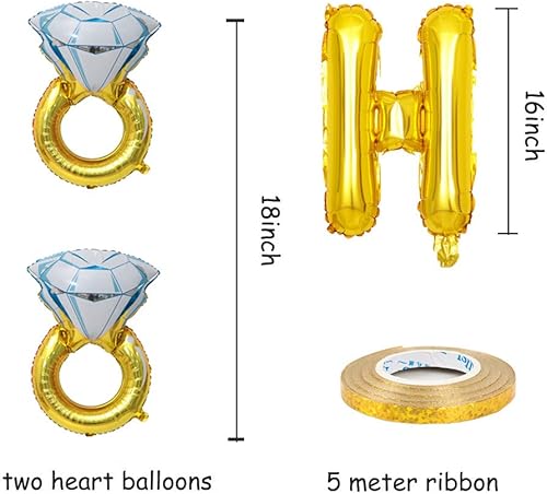 Miniatura 2 de Globos de fiesta MR & MRS, decoraciones de fiesta de compromiso, boda, compromiso, fiesta de aniversario, decoración temática dorada.